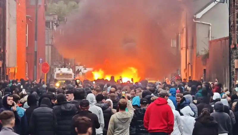 Kuzey İrlanda'da Cinsel Saldırı Protestosu: Evler Alev Alev Yandı